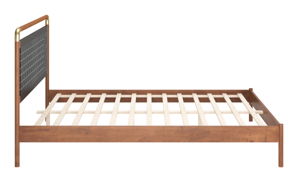 Netz Black & Walnut King Bed by Zuomod at Eve Furniture
