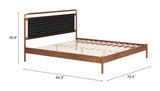 Netz Black & Walnut King Bed by Zuomod at Eve Furniture
