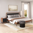 Netz Black & Walnut King Bed by Zuomod at Eve Furniture