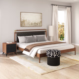 Netz Black & Walnut King Bed by Zuomod at Eve Furniture