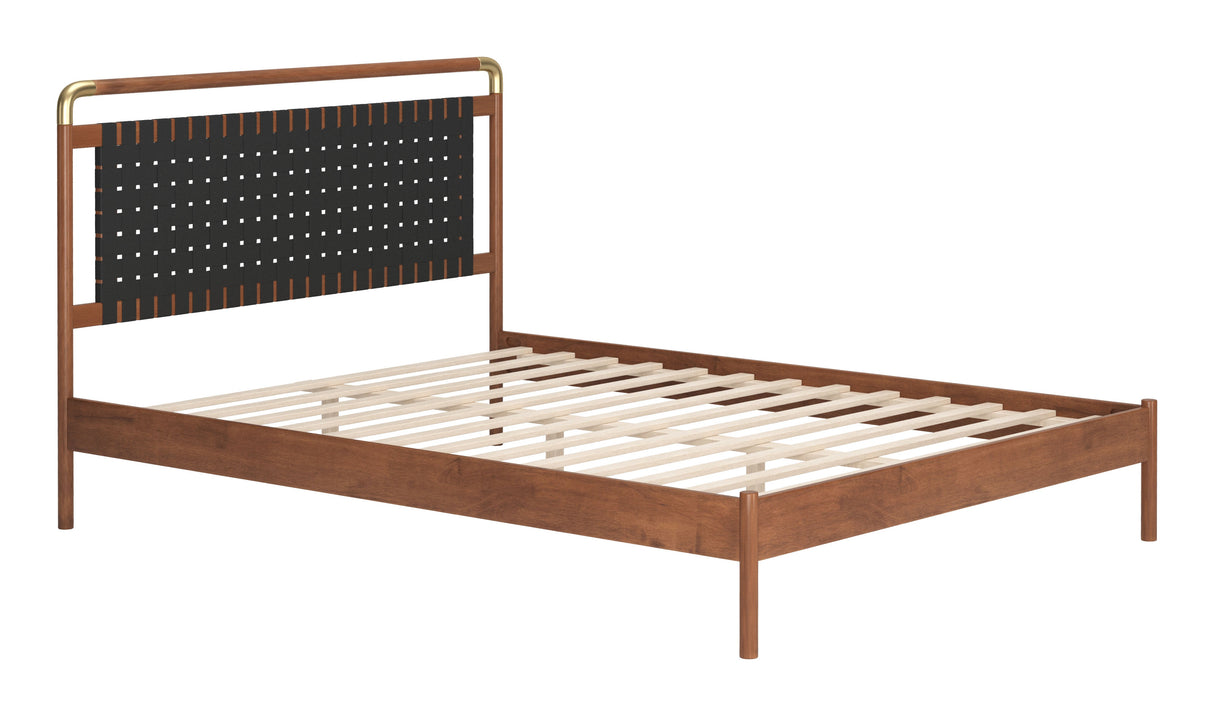 Netz Black & Walnut Queen Bed by Zuomod at Eve Furniture