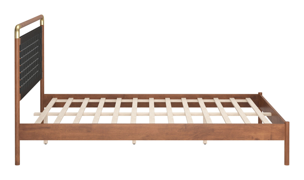 Netz Black & Walnut Queen Bed by Zuomod at Eve Furniture