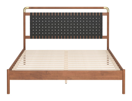 Netz Black & Walnut Queen Bed by Zuomod at Eve Furniture