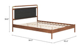 Netz Black & Walnut Queen Bed by Zuomod at Eve Furniture