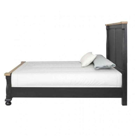 Neue Mills Black/Rustic Oak 5-Piece Queen Bedroom Set (N1) by Furniture of America at Eve Furniture