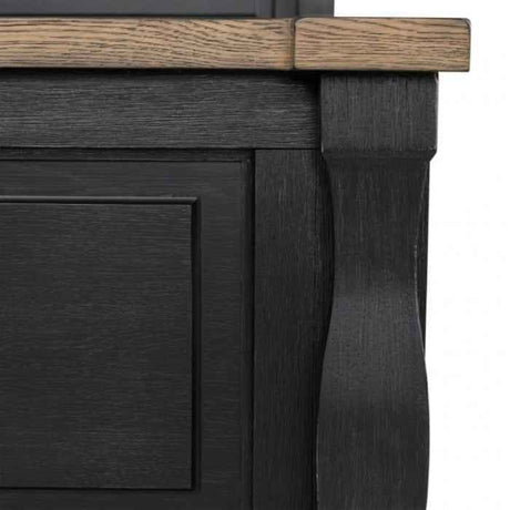 Neue Mills Black/Rustic Oak 5-Piece Queen Bedroom Set (N1) by Furniture of America at Eve Furniture