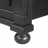 Neue Mills Black/Rustic Oak 5-Piece Queen Bedroom Set (N1) by Furniture of America at Eve Furniture