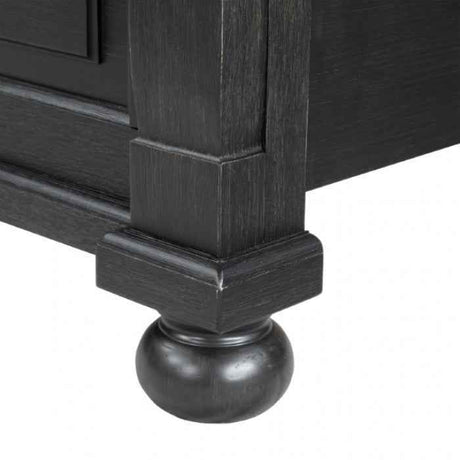 Neue Mills Black/Rustic Oak 5-Piece Queen Bedroom Set (N1) by Furniture of America at Eve Furniture