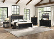Neue Mills Black/Rustic Oak 5-Piece Queen Bedroom Set (N1) by Furniture of America at Eve Furniture