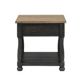 Neue Mills Weathered Black/Brown End Table by Furniture of America at Eve Furniture