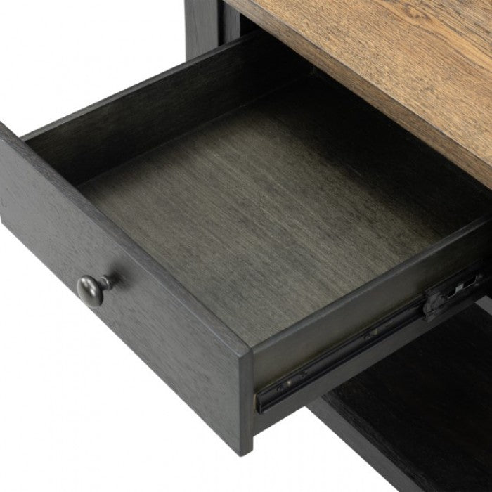 Neue Mills Weathered Black/Brown End Table by Furniture of America at Eve Furniture