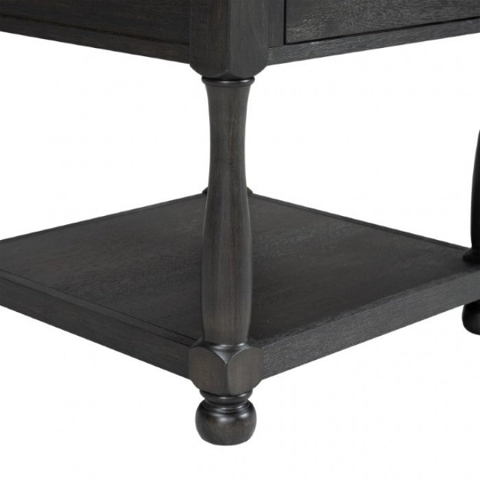 Neue Mills Weathered Black/Brown End Table by Furniture of America at Eve Furniture