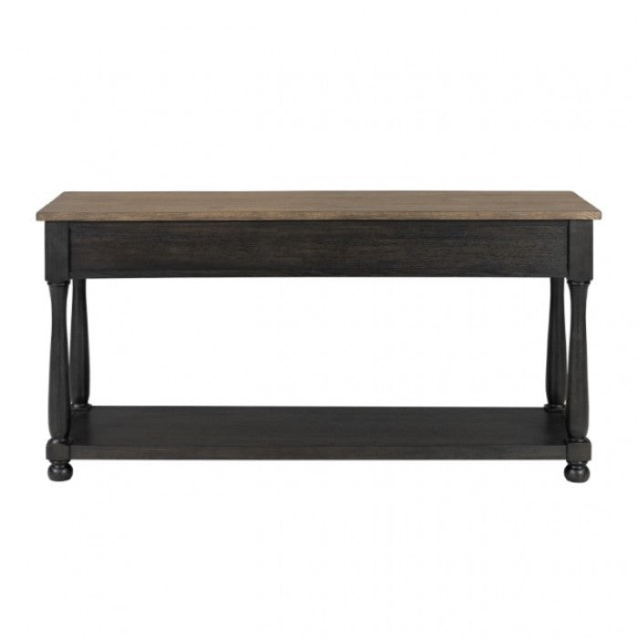 Neue Mills Weathered Black/Brown Sofa Table by Furniture of America at Eve Furniture