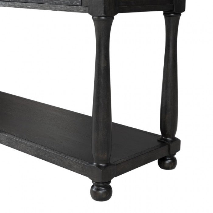 Neue Mills Weathered Black/Brown Sofa Table by Furniture of America at Eve Furniture
