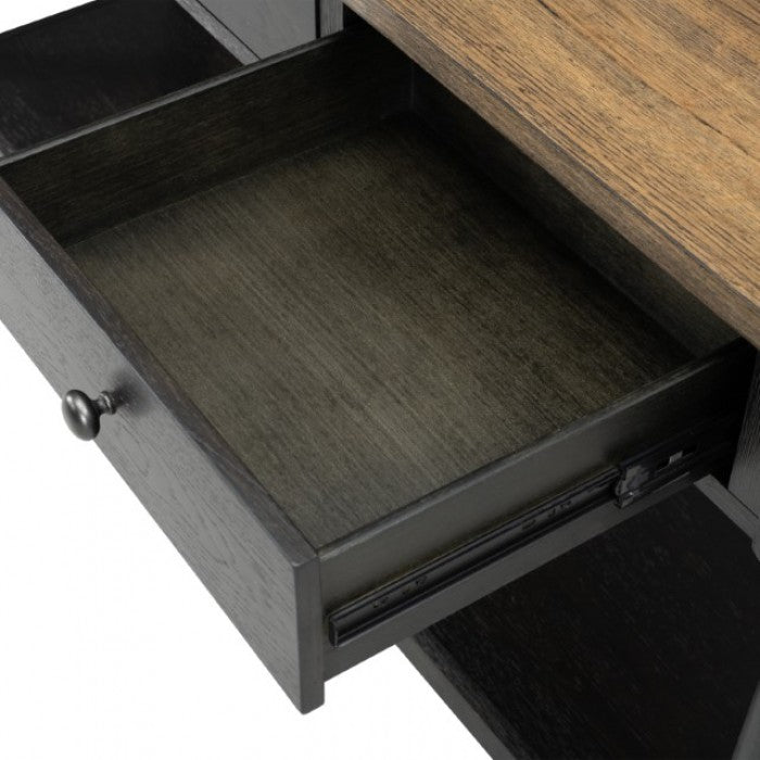 Neue Mills Weathered Black/Brown Sofa Table by Furniture of America at Eve Furniture