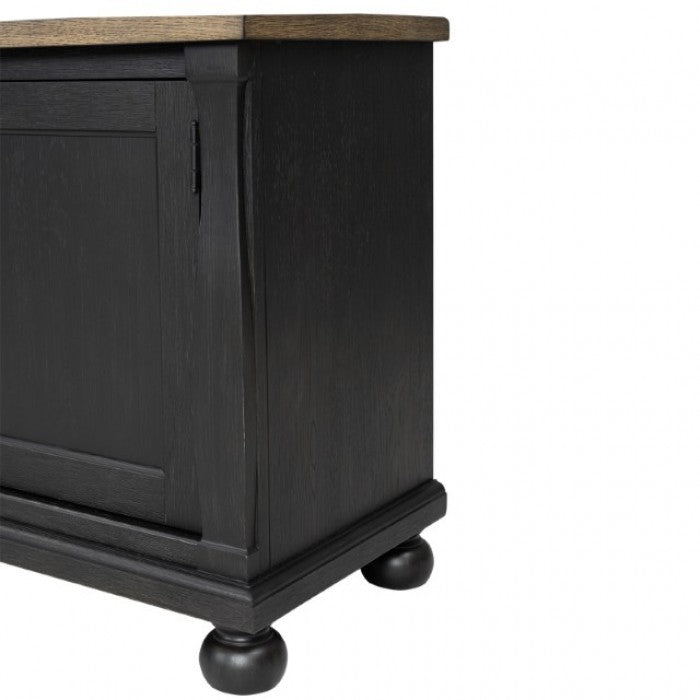 Neue Mills Weathered Black/Brown TV Console by Furniture of America at Eve Furniture