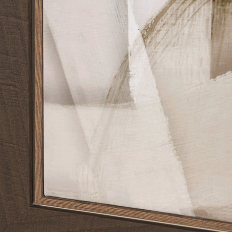Neutral Forms I by Hannah Dawson Hand-Embellished Textured Framed Canvas Artwork by Mercana at Eve Furniture