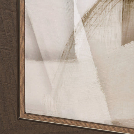 Neutral Forms II by Hannah Dawson Hand-Embellished Textured Framed Canvas Artwork by Mercana at Eve Furniture