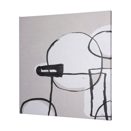 Neutral Shapes I by Mercana Studio a Hand Embellished Textured Canvas by Mercana at Eve Furniture