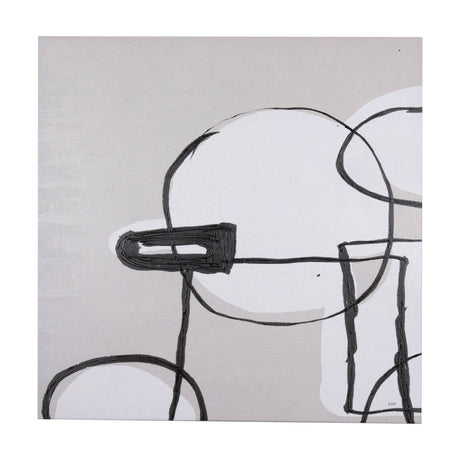 Neutral Shapes I by Mercana Studio a Hand Embellished Textured Canvas by Mercana at Eve Furniture