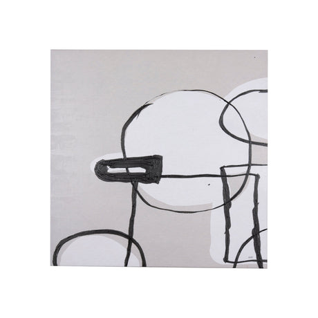 Neutral Shapes I by Mercana Studio a Hand Embellished Textured Canvas by Mercana at Eve Furniture