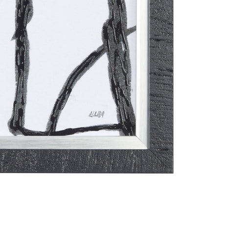 Neutral Shapes I by Mercana Studio a Hand Embellished Textured Framed Art Print Matted under Glass by Mercana at Eve Furniture