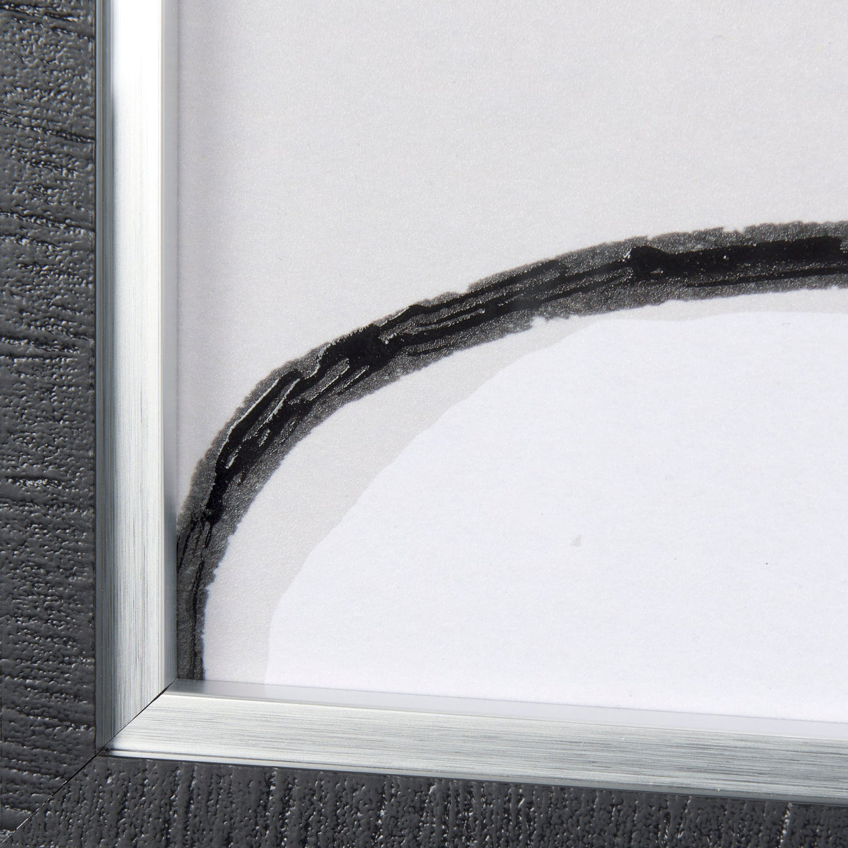 Neutral Shapes I by Mercana Studio a Hand Embellished Textured Framed Art Print Matted under Glass by Mercana at Eve Furniture