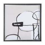 Neutral Shapes I by Mercana Studio a Hand Embellished Textured Framed Art Print Matted under Glass by Mercana at Eve Furniture