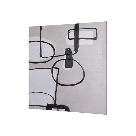 Neutral Shapes II by Mercana Studio a Hand Embellished Textured Canvas by Mercana at Eve Furniture
