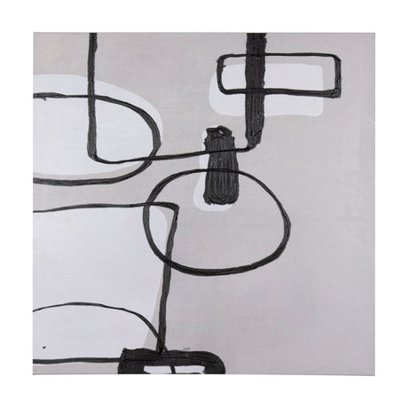 Neutral Shapes II by Mercana Studio a Hand Embellished Textured Canvas by Mercana at Eve Furniture