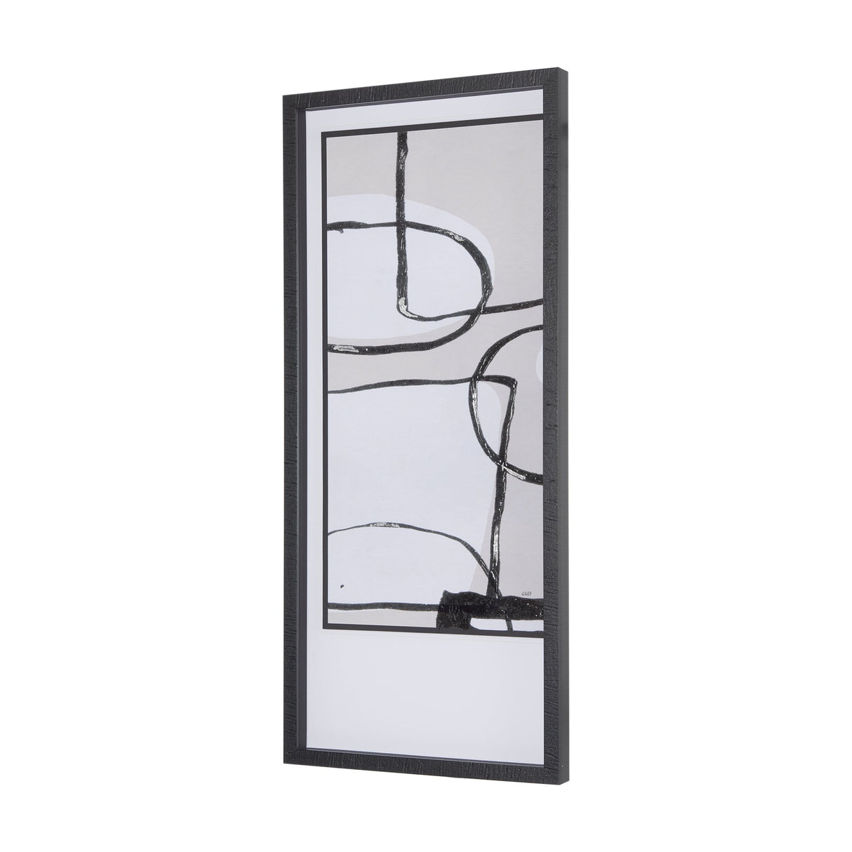 Neutral Shapes II by Mercana Studio a Hand Embellished Textured Framed Art Print Matted under Glass by Mercana at Eve Furniture