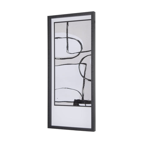 Neutral Shapes II by Mercana Studio a Hand Embellished Textured Framed Art Print Matted under Glass by Mercana at Eve Furniture