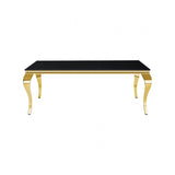 Neuveville Gold/Black Dining Table by Furniture of America at Eve Furniture