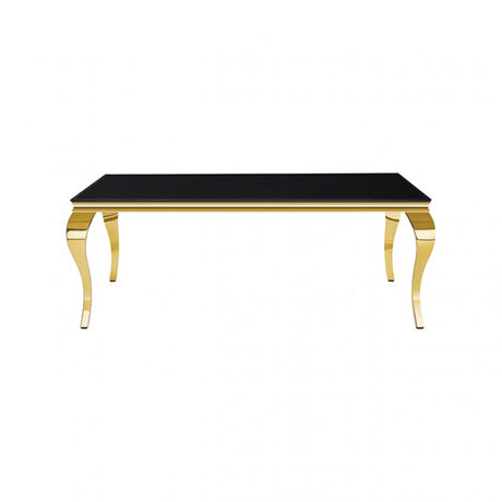 Neuveville Gold/Black Dining Table by Furniture of America at Eve Furniture