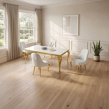 Neuveville Gold/White Dining Table by Furniture of America at Eve Furniture