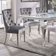 Neuveville White/Chrome Dining Table by Furniture of America at Eve Furniture