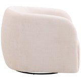 Neva Swivel Chair, Cream by Dovetail at Eve Furniture