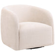 Neva Swivel Chair, Cream by Dovetail at Eve Furniture