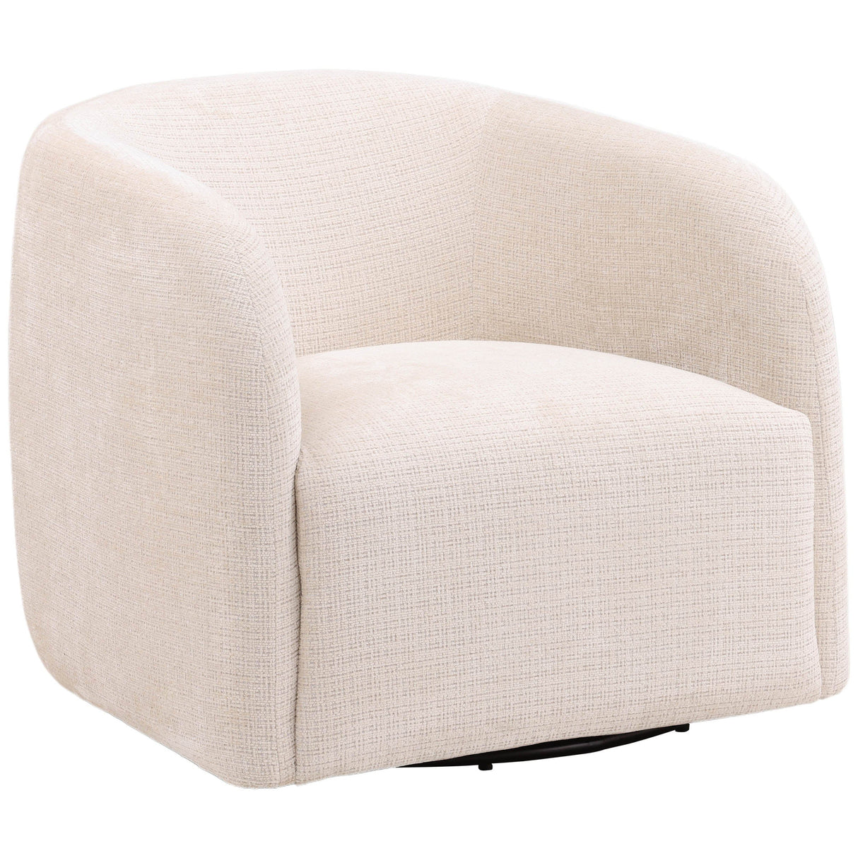 Neva Swivel Chair, Cream by Dovetail at Eve Furniture