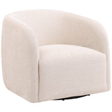 Neva Swivel Chair, Cream by Dovetail at Eve Furniture