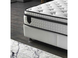 Nevada Storage Bed With Headboard White Vinyl by Furnia at Eve Furniture