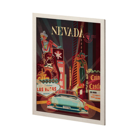 Nevada Go USA (L) by Mercana Studio a Hand Embelished Decograph Framed Art Print by Mercana at Eve Furniture