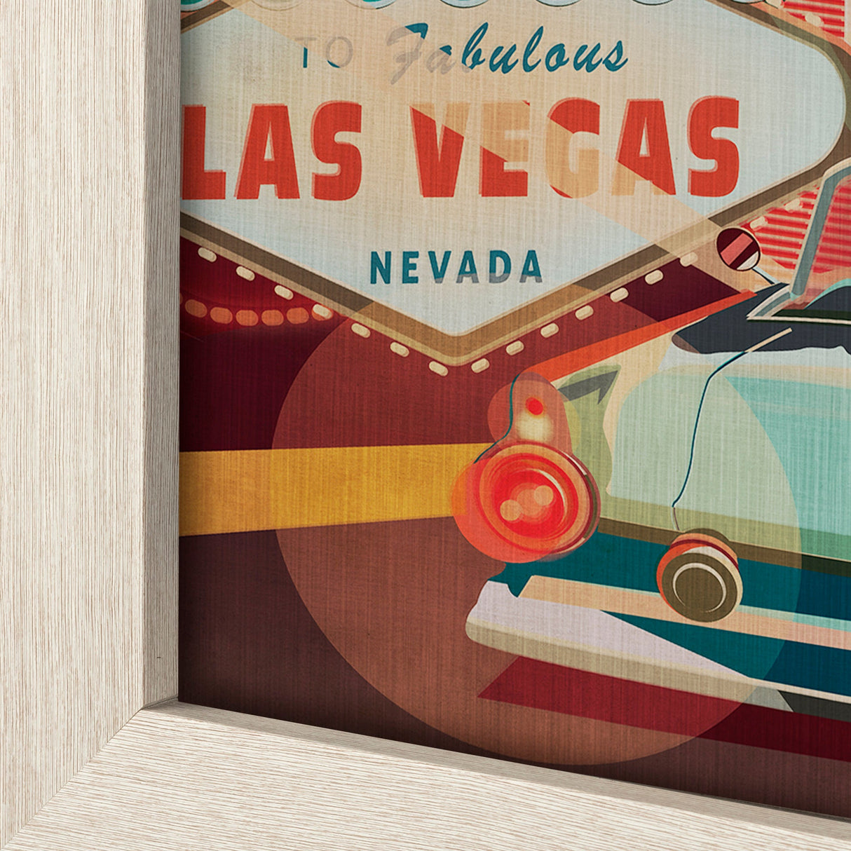 Nevada Go USA (L) by Mercana Studio a Hand Embelished Decograph Framed Art Print by Mercana at Eve Furniture