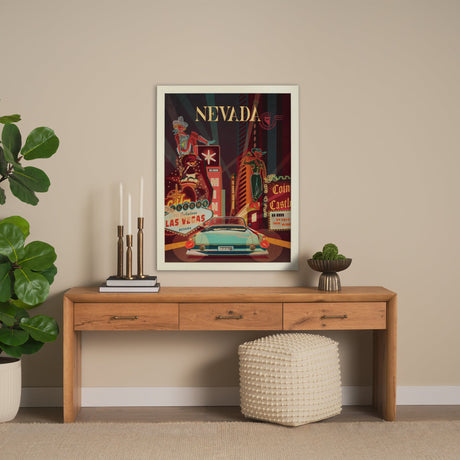Nevada Go USA (L) by Mercana Studio a Hand Embelished Decograph Framed Art Print by Mercana at Eve Furniture