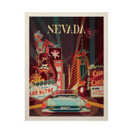 Nevada Go USA (L) by Mercana Studio a Hand Embelished Decograph Framed Art Print by Mercana at Eve Furniture