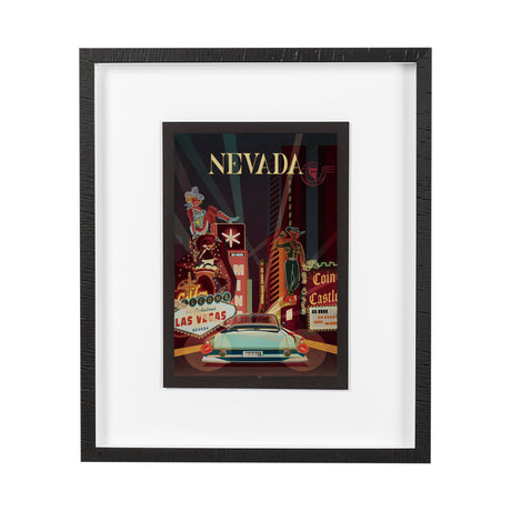 Nevada Go USA (M) by Mercana Studio a Framed Art Print Matted under Glass by Mercana at Eve Furniture