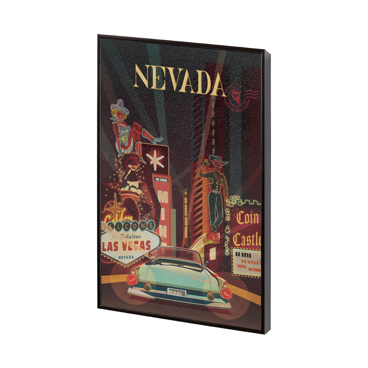 Nevada Go USA (SM) by Mercana Studio a Hand Embellished Decograph Framed Art Print by Mercana at Eve Furniture