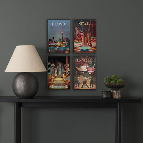 Nevada Go USA (SM) by Mercana Studio a Hand Embellished Decograph Framed Art Print by Mercana at Eve Furniture