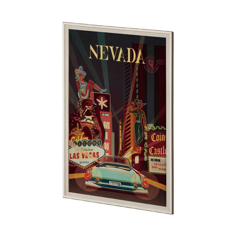 Nevada Go USA (XL) by Mercana Studio a Hand Embelished Decograph Framed Art Print under Glass by Mercana at Eve Furniture