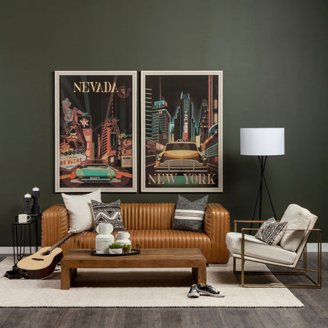 Nevada Go USA (XL) by Mercana Studio a Hand Embelished Decograph Framed Art Print under Glass by Mercana at Eve Furniture